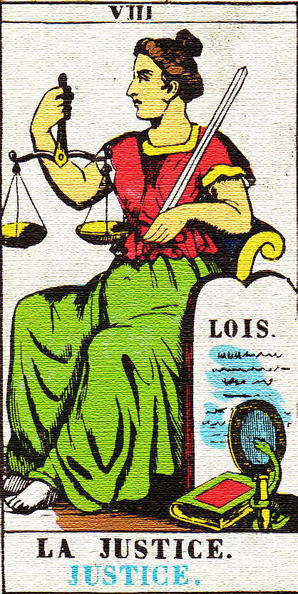 Tarotová karta Spravedlnost