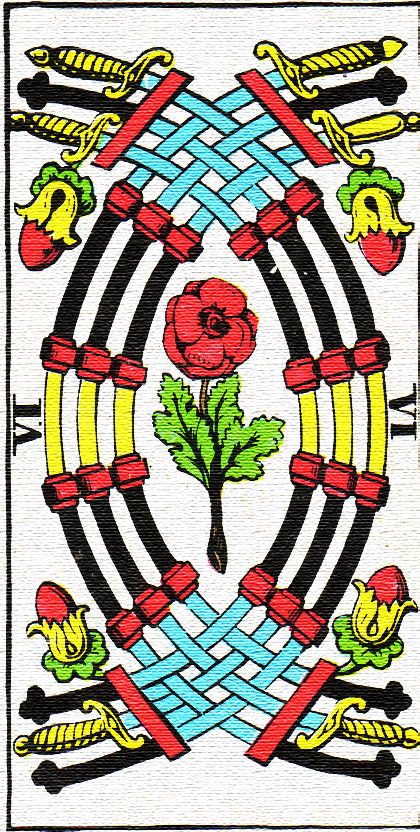 Tarotová karta Šest mečů