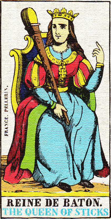 Tarotová karta Královna holí