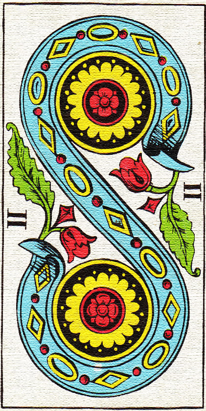 Tarotová karta Dva disky